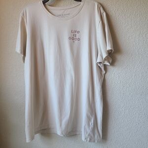 Life Is Good Women's Beige Short Sleeve Tee Size 2XL